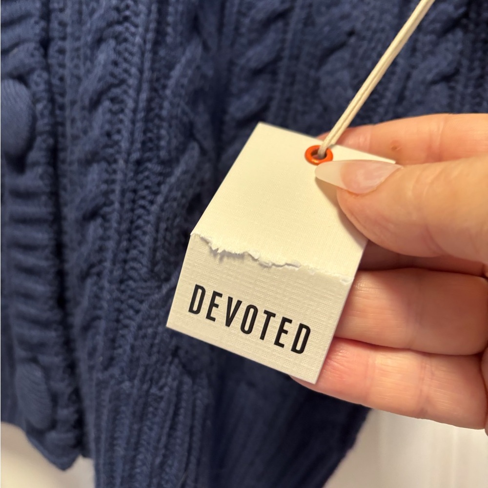 Devoted Cable Knit button up Sweater - Size S - Picture 3 of 5